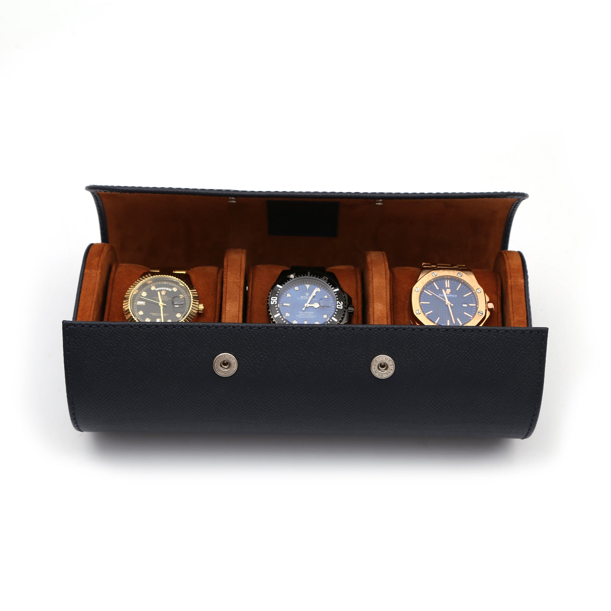 Standard Saffiano Dark Blue Watch Roll