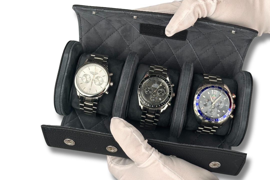 BLCK togo black watch roll suede interior