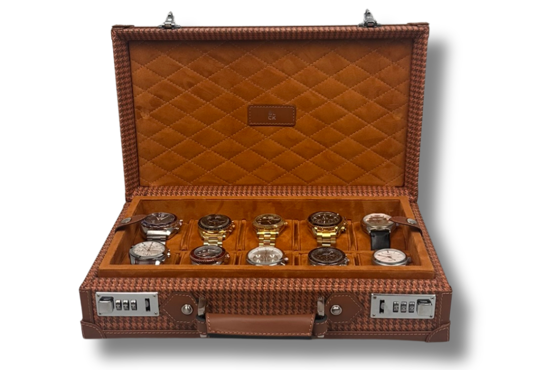 BLCK collector watch case goatskin interior compartments