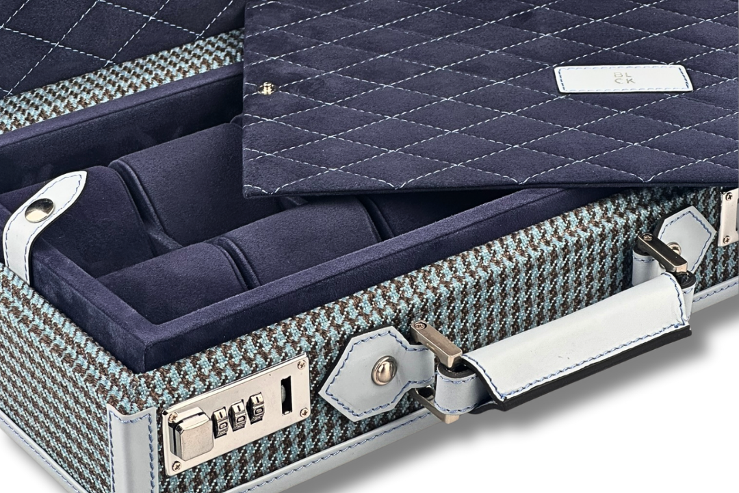 BLCK blue houndstooth fabric collector edition detail