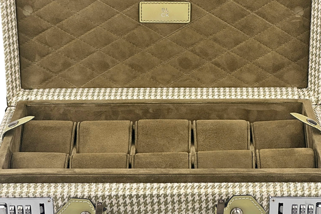 BLCK olive houndstooth fabric collector edition detail