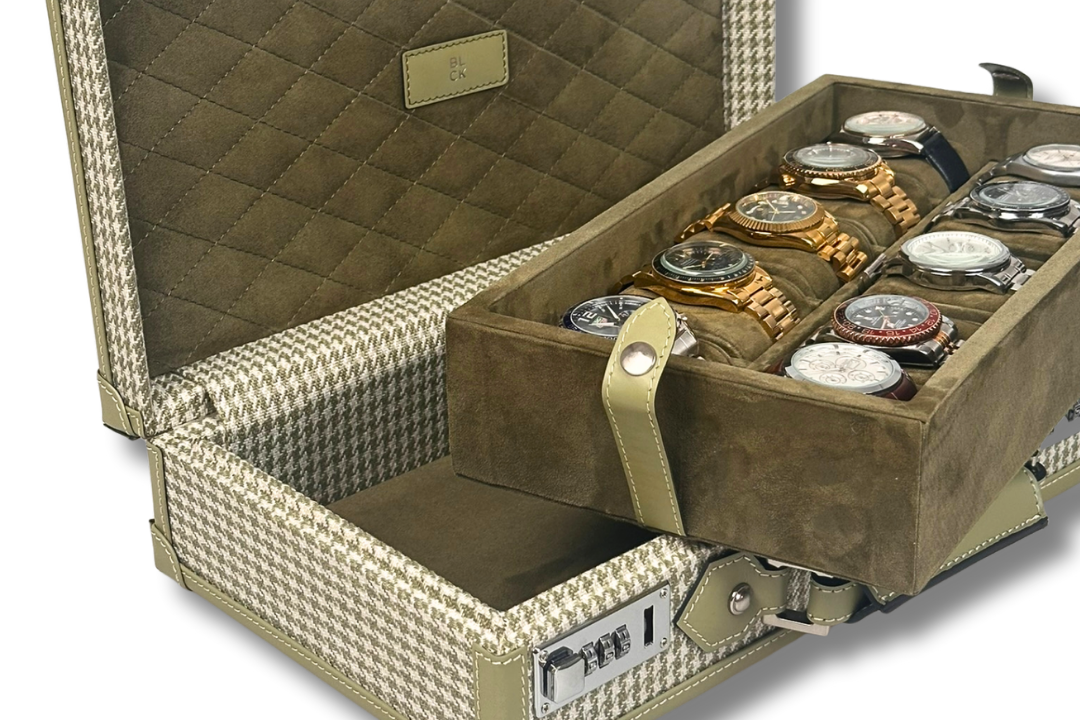 BLCK olive houndstooth fabric collector edition detail