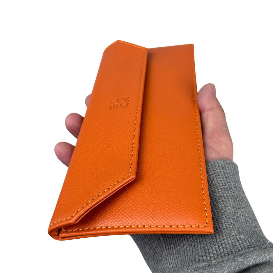 Leather Watch Pouch Orange