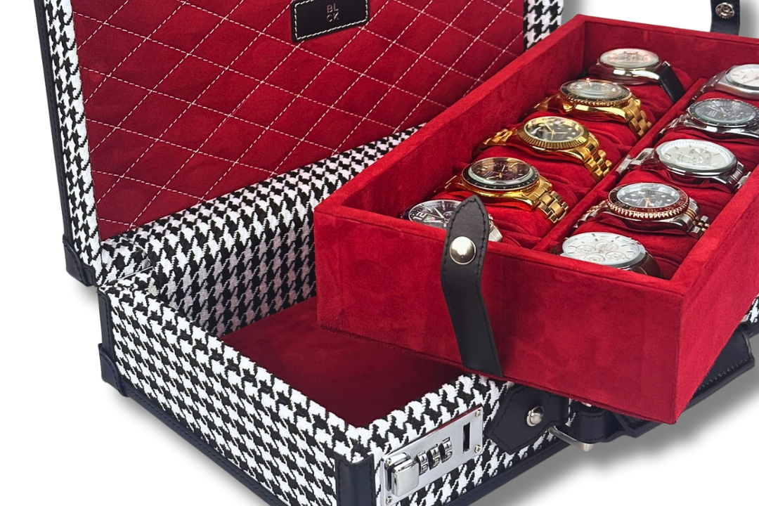 BLCK black houndstooth fabric collector edition detail