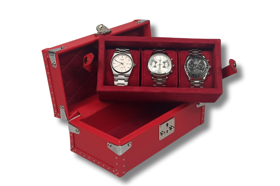 BLCK luxury watch case with watches inside