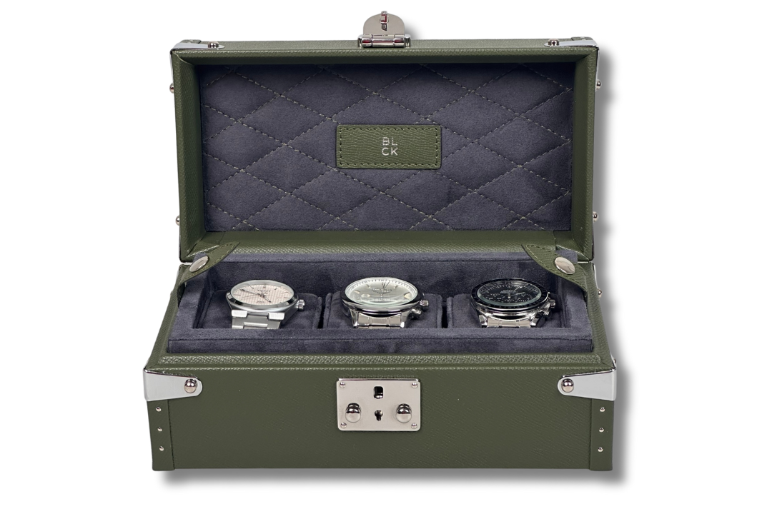 BLCK luxury watch case with watches inside