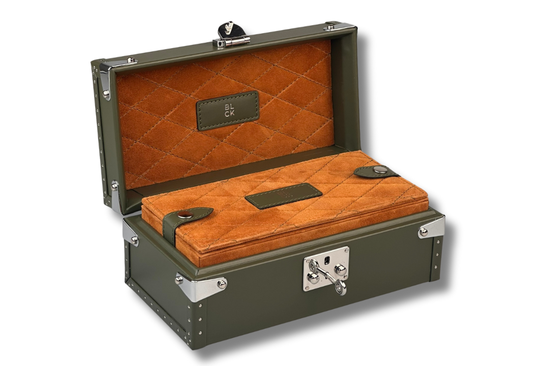 BLCK pablo watch case suede interior compartments