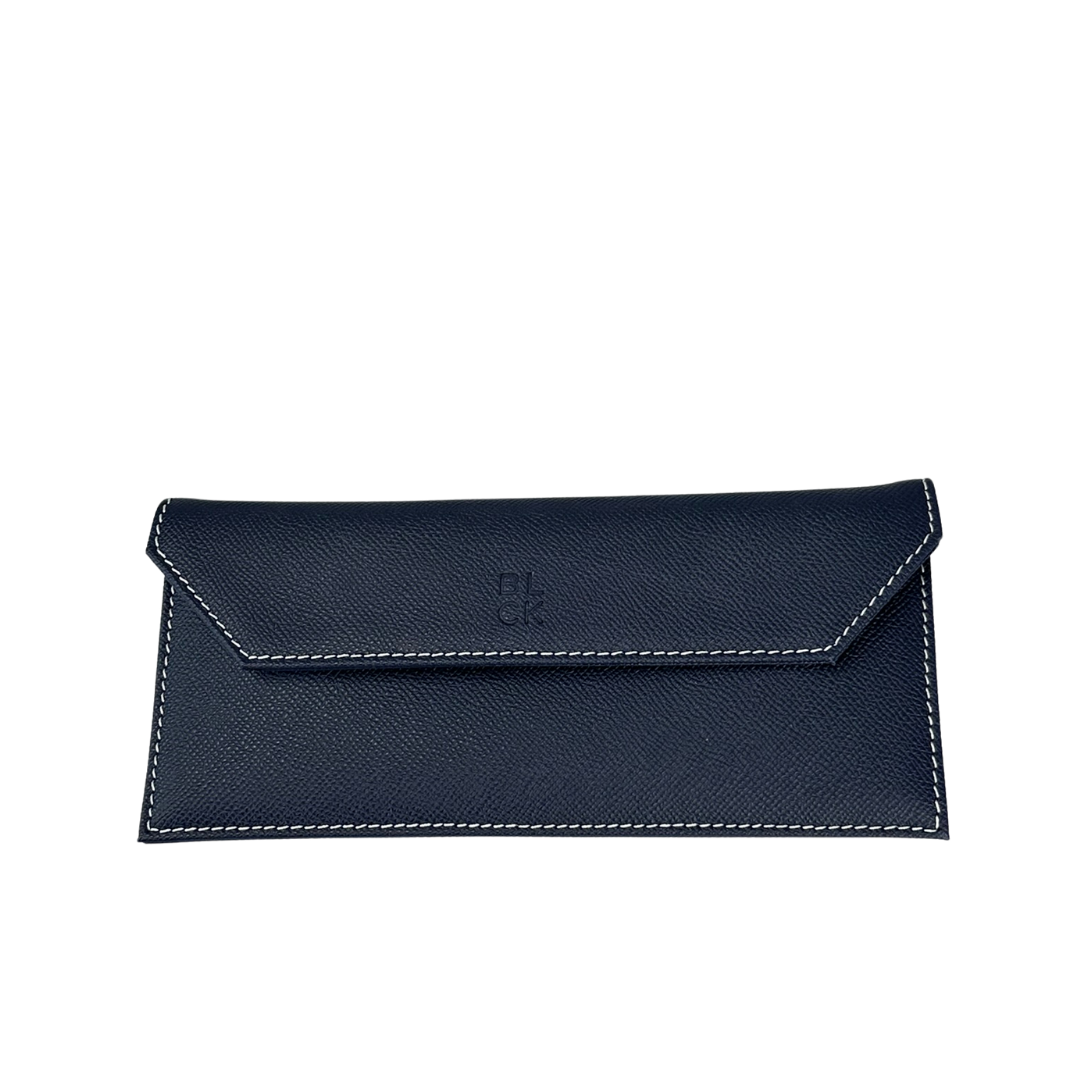 Leather Watch Pouch Navy Blue