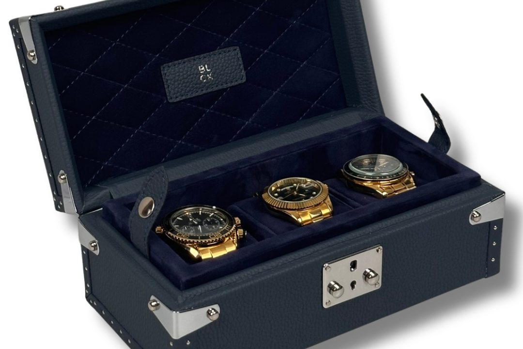 BLCK luxury watch case with watches inside