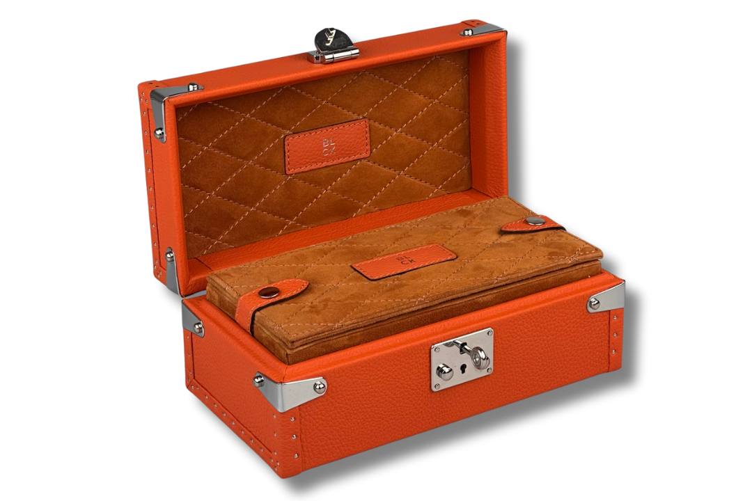 BLCK togo watch case suede interior compartments