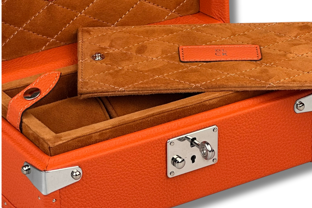 BLCK togo leather texture detail watch case