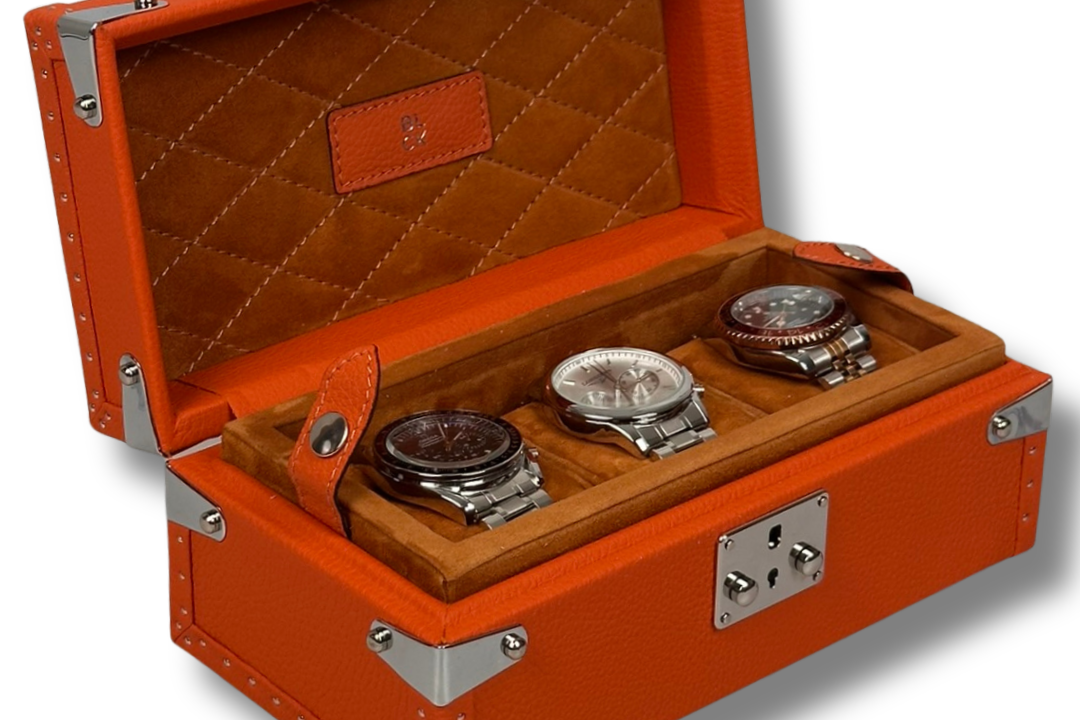 BLCK togo watch case suede interior compartments