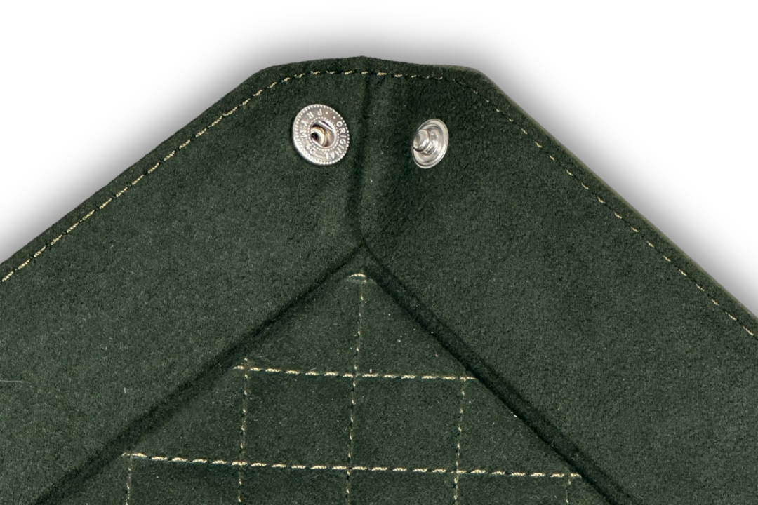 BLCK leather valet tray snap corner detail