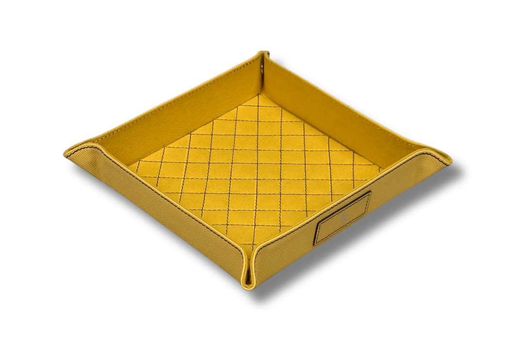 BLCK leather catchall tray suede interior