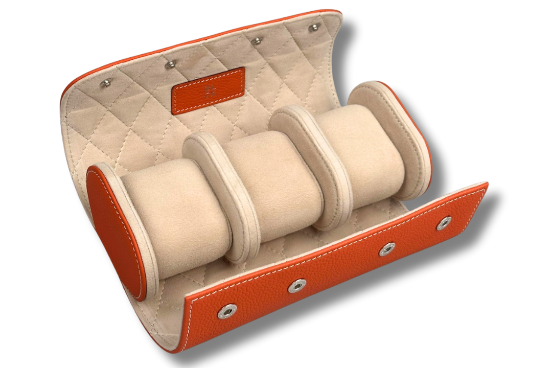 BLCK togo leather texture detail orange