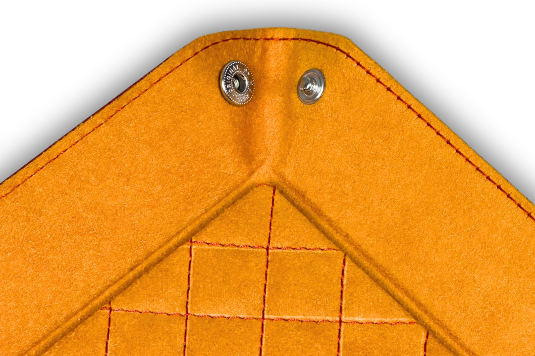 BLCK leather valet tray snap corner detail