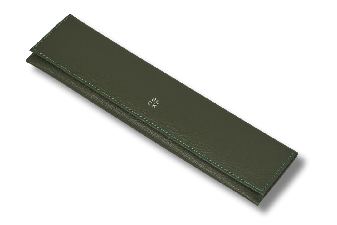 BLCK Saffiano Leather Watch Pouch – Olive Green