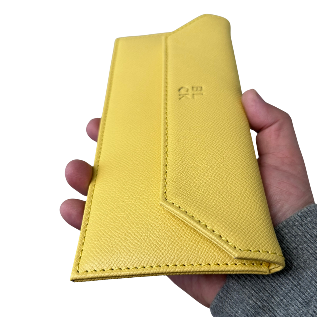 Leather Watch Pouch Yellow