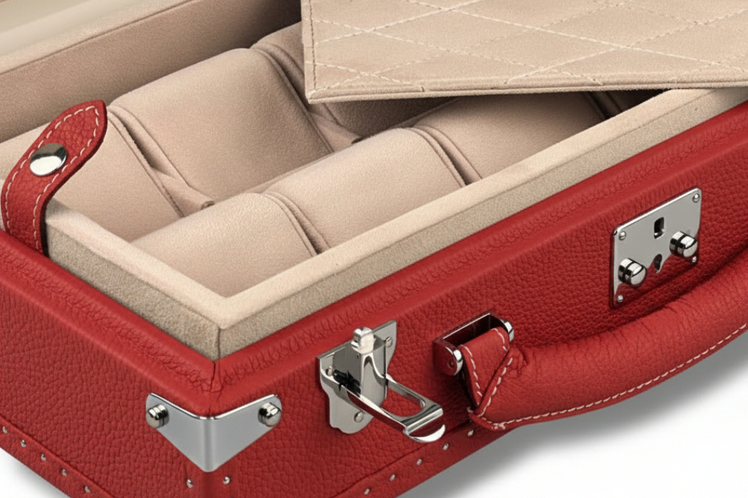 BLCK togo leather texture detail watch case