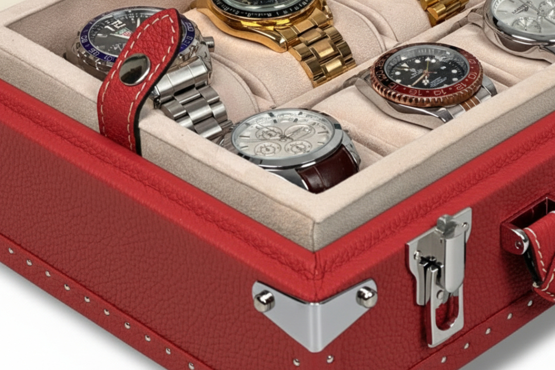 BLCK togo leather texture detail watch case